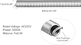 sourcing map Heating Element Coil Wire AC220V 3000W AC110V 750W Kiln Furnace view 2