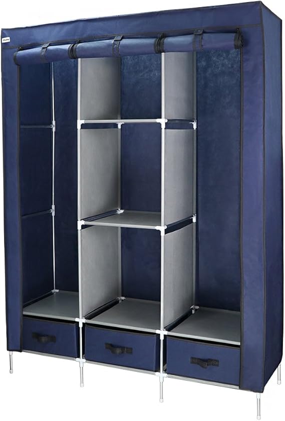 3Door Portable Zip Closet, Wardrobe Clothes Storage Organizer