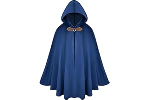 LUMEN NATURALE Renaissance Hooded Green Cloak Medieval Velvet Cape with Hood Men Women Capelet for Hobbit Halloween Costume