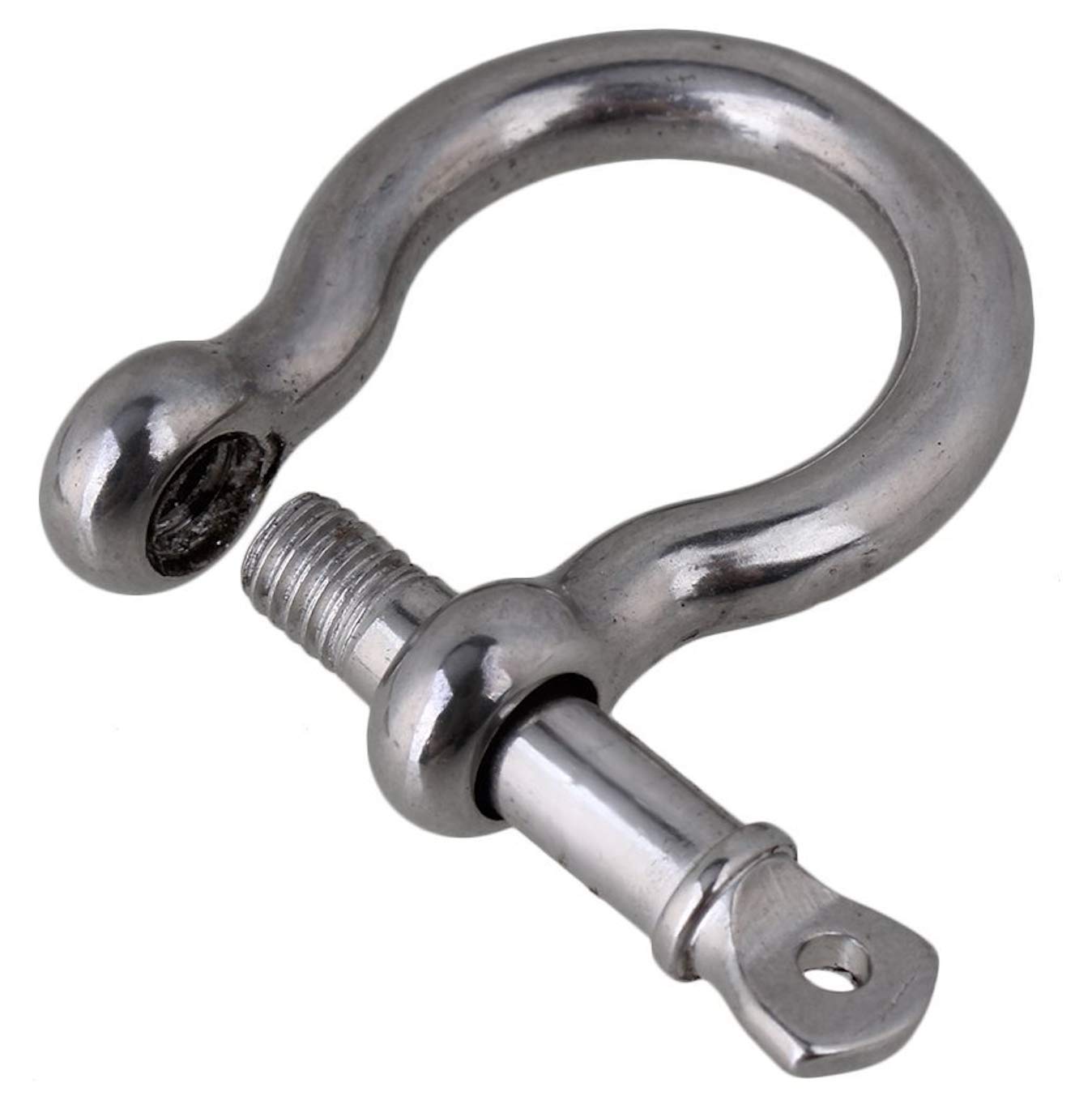 3/8 Stainless Steel Screw Pin Anchor Bow Shackle Type 316 WLL 3/4 Ton