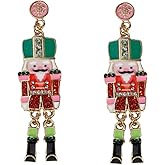 Nutcracker Earrings Christmas Stud Earrings Cartoon Earrings Cute and Fun Nutcracker Jewelry Christmas Party Jewelry for Women