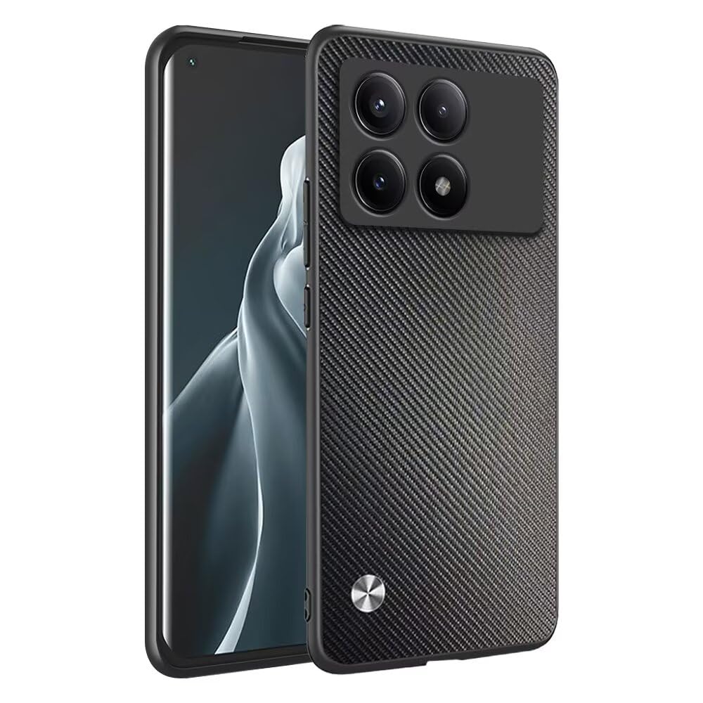 HAFFAN Phone Case Protective Cover Designed for POCO F6 Pro (6.67" inches), Imitation Leather Style - Kevlar — image 1