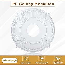 2 Pieces PU Ceiling Medallion Decorative Ceiling