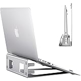Vertical Macbook Stand, APPHOME 2 in 1 Laptop Holder Aluminum Adjustable Desktop Space-saving Display for Apple Notebooks Macbook Pro / Air