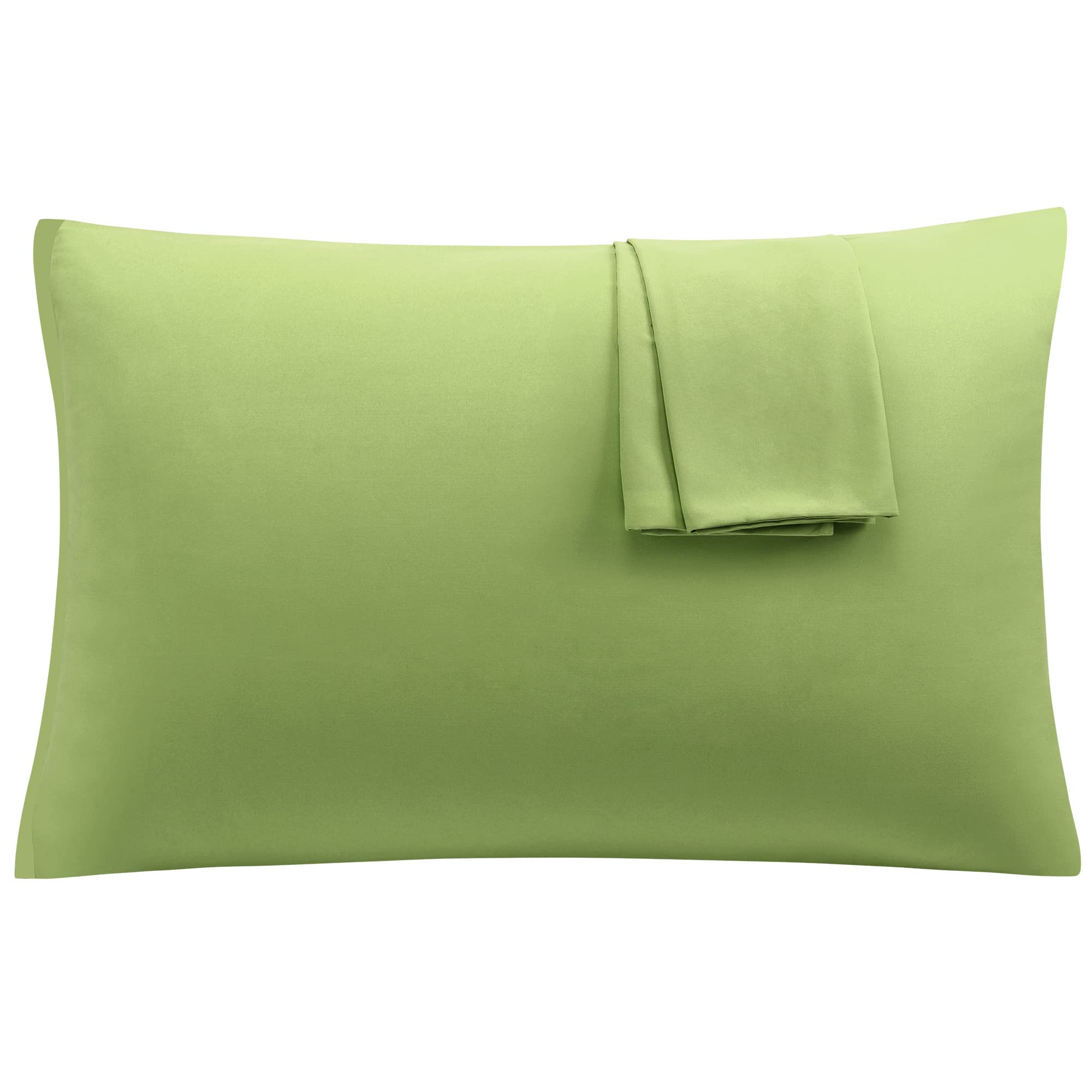 sourcing map 2 Pack Pillow Cases Soft 1800 Series Microfiber Pillowcases Set with Zipper Sage King(20"x36")