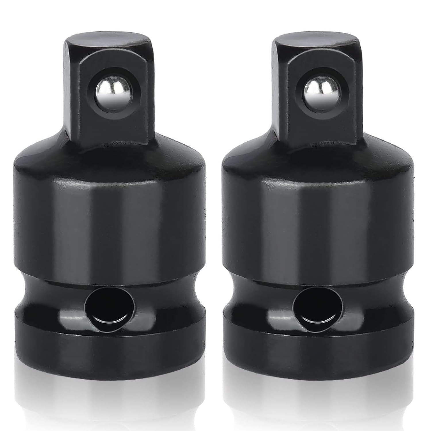 2PCS Juttzzei Impact Socket Adapter, 3/4 Inch Square Adapter Drive Female, 1/2 Inch Square Drive Male, Upgraded Black CR-V Steel 3/4" x 1/2" Socket Reducer for Driver/Ratchet/Socket Set Extension