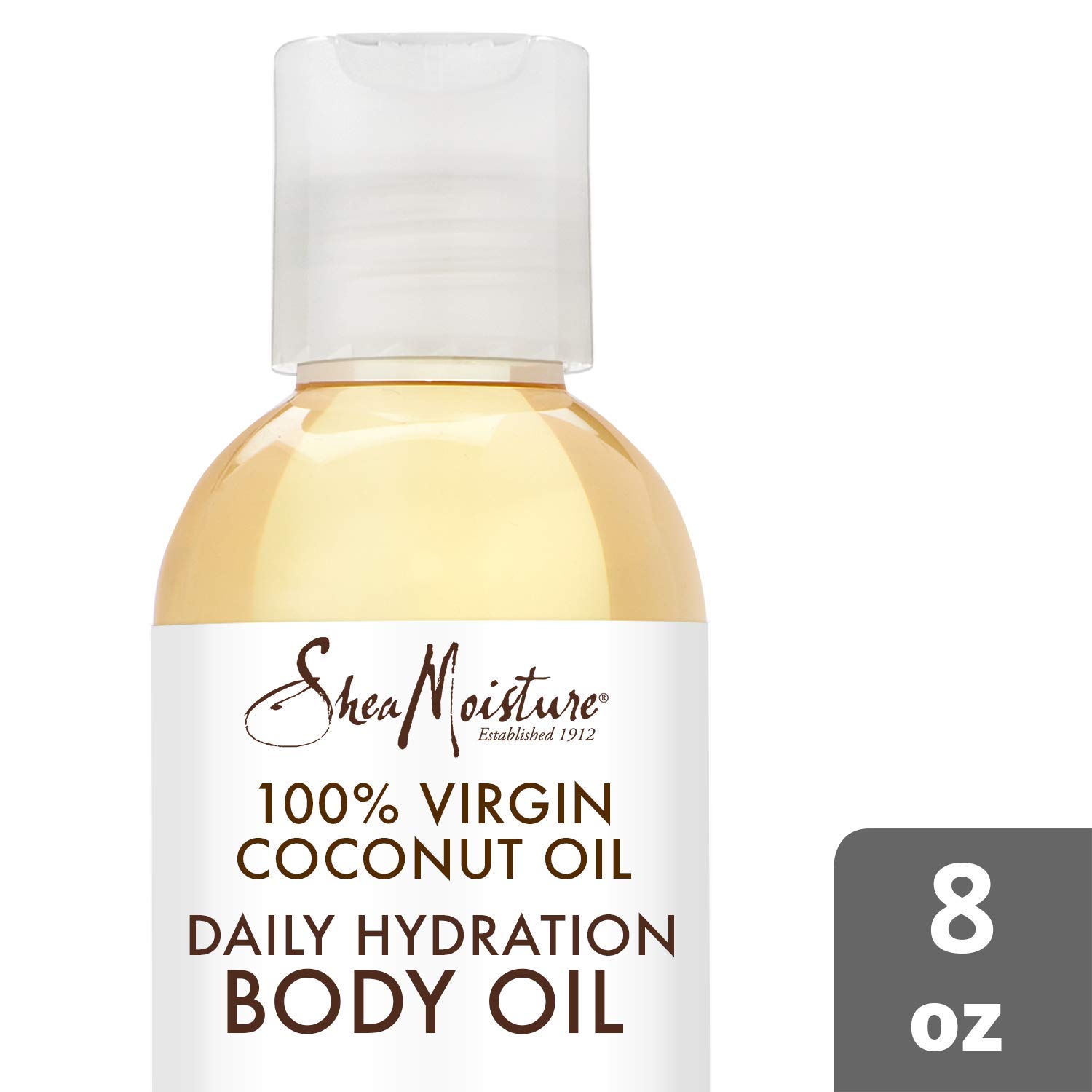 SheaMoisture Daily Hydration Body Oil for Dry Skin 100% Virgin Coconut Oil with Shea Butter 8 oz : Beauty