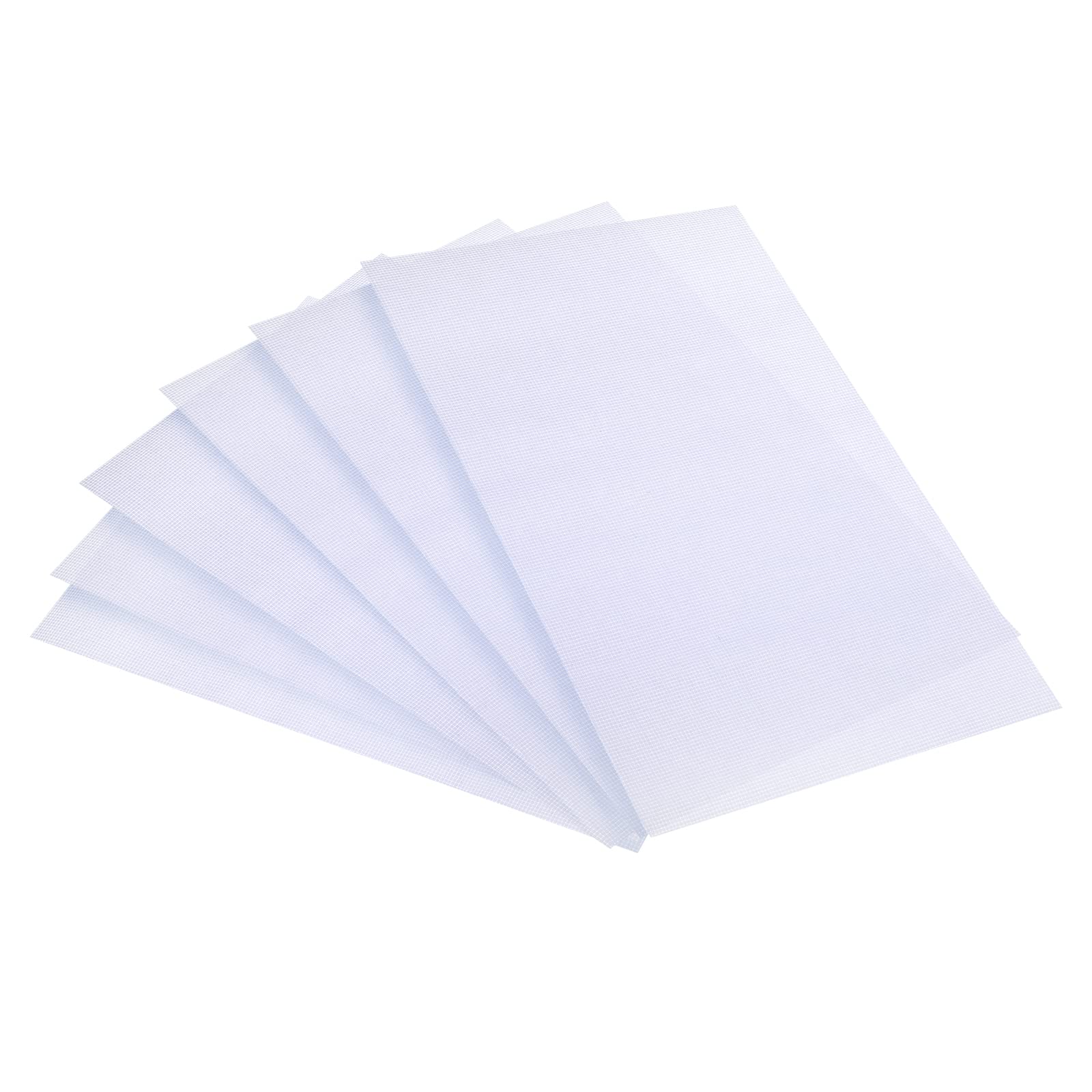PATIKIL 11 Count Cross Stitch Cloth 12" x 18", 6 Pack Embroidery Cotton Fabric for DIY Needlework, White