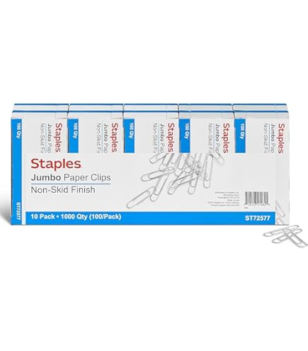 Amazon.com : Amazon Basics No. 1 Paper Clips, Nonskid, 1000