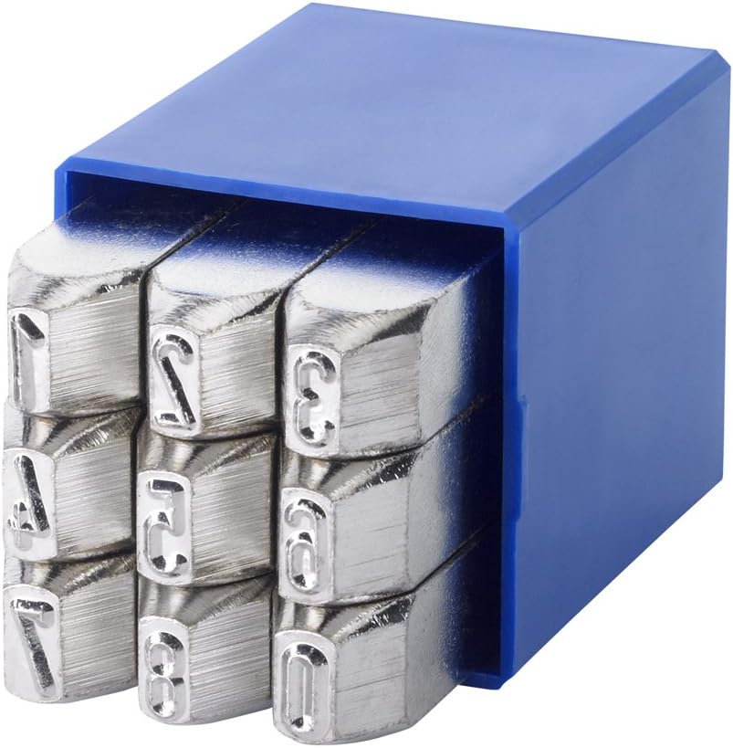 GRAVUREM-No. 1 Extra Extra Number Punch Set 0-9 / Steel Stamps / 6mm - 1/4"