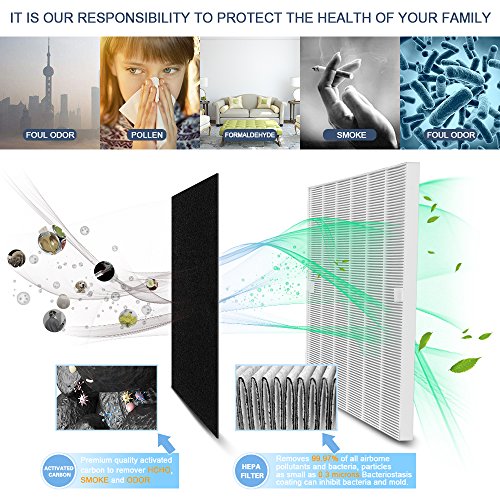Sedremm True HEPA & 4 Carbon Prefilter Replacement Filter Compatible with Winix 115115 Compatible with Winix Plasma Wave Air Purifier Models 9000 5000 5300 5000B P300 5500 6300 C535 5300-2 6300-2