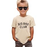 SANIXJOO Big Brother Toddler Shirt Baby Boys Big Bro Club Letter Tee Kids Boy Promoted to Big Brother Announcement Summer Top