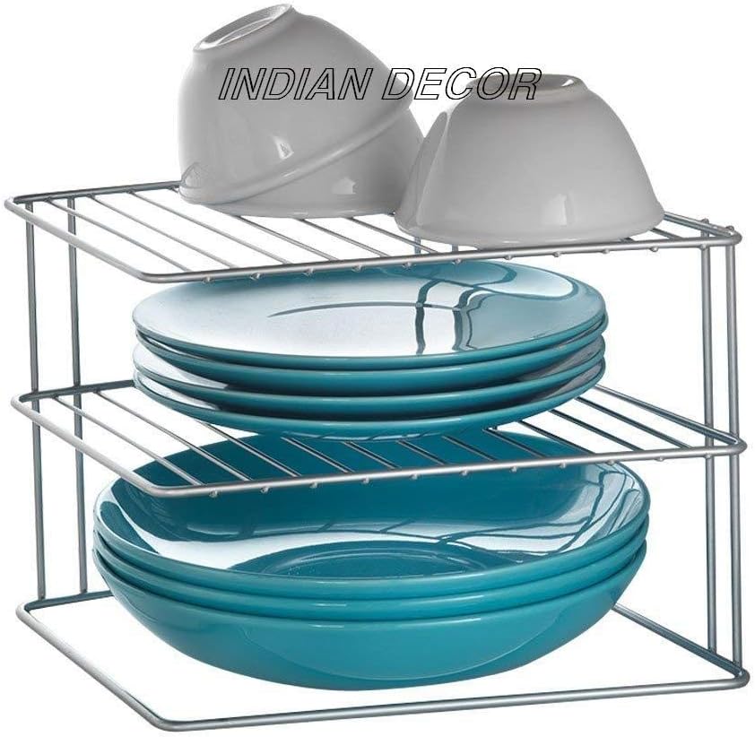 Buy INDIAN DECOR (SS) Kitchen Corner Rack, Shelf Plate Rack, Kitchen ...