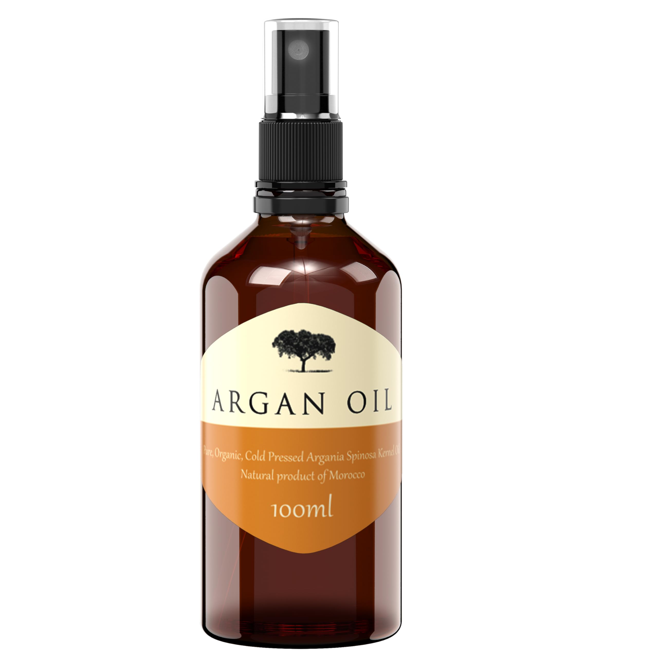 Truly Moroccan Pure Organic Argan Oil 100ml – Cold Pressed 100% Pure Argan Oil for Hair, Face, Body & Skin. Sourced and Bottled in Morocco (Pump Dispenser)