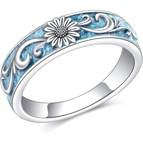 Amazon.com: Navajo Ring .925 Silver Blue Turquoise Artist Doug
