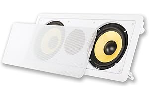 Acoustic Audio HD-6c Dual 6.5-Inch Kevlar Center Channel Speaker, White