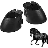 Shgxjjnb 2 Pack Hoof Boots for Horses, Horse Hoof Boots, Rubber Horse Boots, Ultimate Hoof Protection, Suitable for Trimming and Protecting Horseshoes