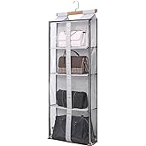 MICALOR Purse organizer for closet, Easy Access Wardrobe Tote Bag Purse Storage Holder Over The Door Space Saving Shelf Pocket for Bedrooms Living Room