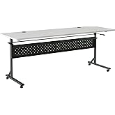 Lorell Shift 2.0 Flip &amp; Nesting Mobile Table, Gray