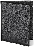 Shvigel RFID Passport Wallet - Leather Travel Holder Case - Cover for Men & Women (Black)