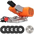 SI FANG Benchtop Cut-Off Saw Miniature Compound-Cutting, Mini Miter Chop Saw for Metal Wood Plastic Crafts Making Carbon Arrow Shafts Cutting, Max 45° Adjustable Small Electric Table Tool