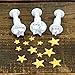 16pcs Plunger Cutters Fondant Cookie Cutters Sugarcraft Cake Decorating Tools, Square/Round/Heart/Oval/Five-Pointed Star, White (White)