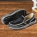 BEFAiR Mens Canvas Shoes Vintage Breathable Slip on Loafers Outdoor Walking