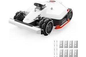 Mammotion LUBA 2 AWD 5000X Robot Lawn Mower with Replacement Blades, Mowing 1.25 Acres, All-Wheel-Drive for 80% Slope, UltraSense AI Vision & RTK Auto-Mapping, 1.0"-2.7" Adjustable Cutting Height