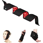 Red Light Therapy Belt for Body, 37'' Cordless Red Infrared Light Wrap for Neck Chin Knee Ankle Hand Pain Relief, 660nm & 850nm with Pulse & Heating Modes