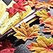 Hotop 300 Pieces Loose Faux Autumn Leaves Artificial Maple Leaves Fake Fall Dried Leaves Decor for Art Scrapbooking Crafts Wedding Decorations Thanksgiving Day Halloween Party Supplies