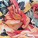 GERINLY Scarves for Women Bright Florals Fashion Head Scarf Cotton Wraps and Shawls with Natural Scenery (White)