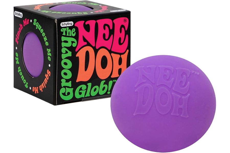 Schylling NeeDoh Original - Sensory Fidget Toy - Purple - Ages 3 to Adult , 1 Count ( Pack of 1)