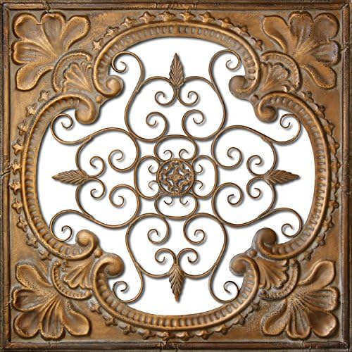 HDC International 09790 Metal Tin Wall Decor, Gold Cutout