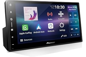 Pioneer DMH-W3000NEX 6.8" Double Din Multimedia Digital Media Receiver, Wireless Apple CarPlay and Android Auto, Bluetooth, Backup Camera Compatible, Touchscreen, One Touch Navigation