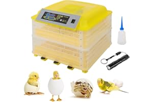 DOREDO 112 Egg Chicken Egg Incubator with Automatic Egg Turning and Temperature Control, Incubators for Hatching Eggs, Egg Hatcher Incubator with Egg Candler for Hatching Chickens and Quail Eggs