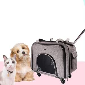 PET HOUND Maleta Bolso para Mascota Bolsa Panorámica Funda Transpirable  transportin Perro Mediano Porta Mascotas con Ruedas extraíble 58 * 38 * 32  : Amazon.es: Productos para mascotas