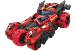 MING YING 66 Pull Back Cars Toys, Pull Back Vehicles Motorcycle Launcher Toy Die-cast 3 in 1 Catapult Race Trinity Chariot (Red)