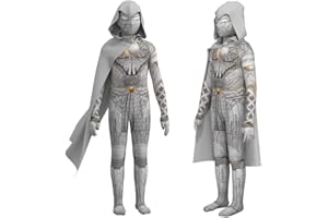 Maturead Kids Knight Costume 2025 Halloween Party Cosplay Outfits Jumpsuit Hooded Cloak for Boys