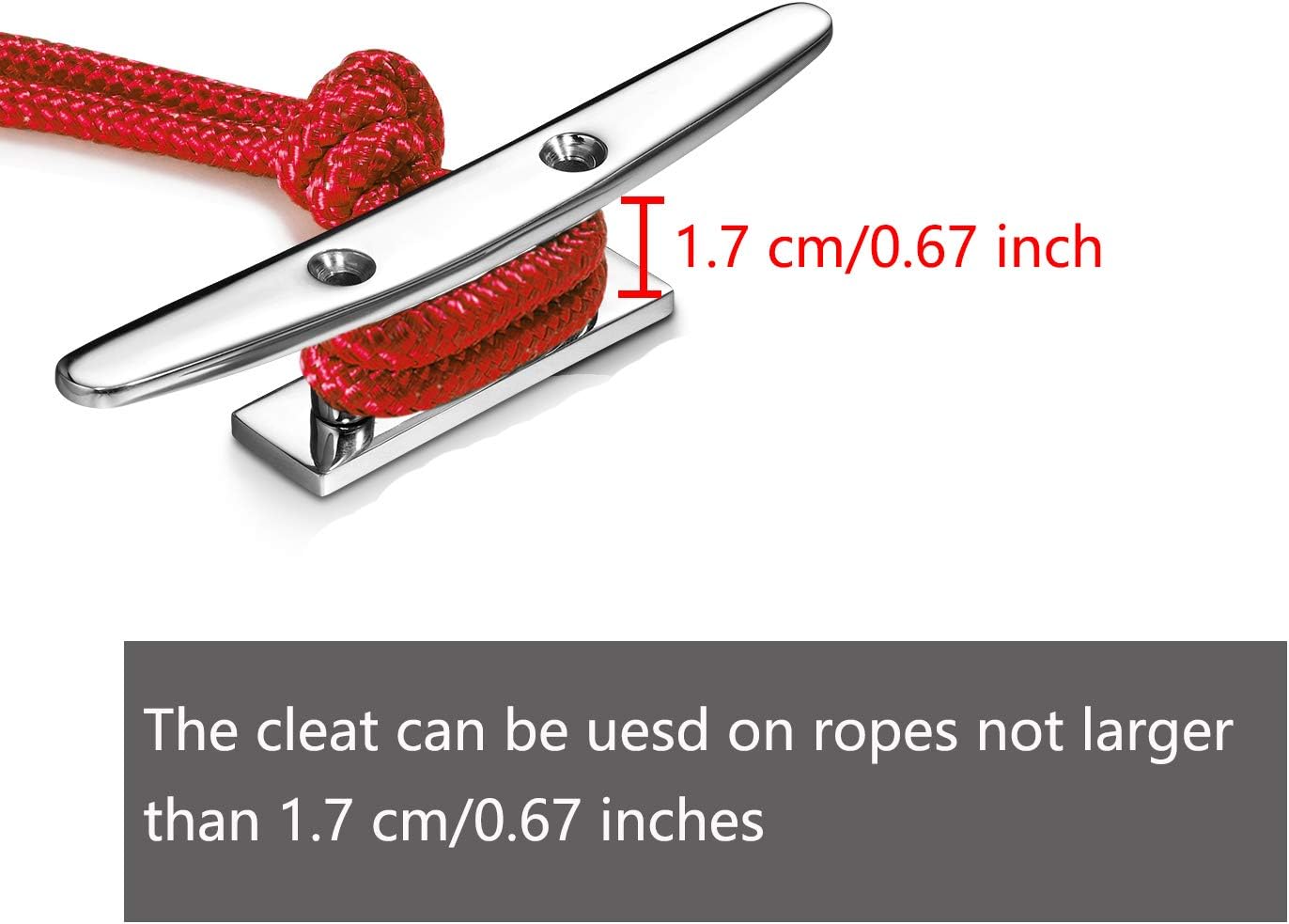 GANGUOLA Boat Cleat 5 Inch Open Base 2 Pack, Dock Cleat Heavy Duty 316 Stainless Steel，Curtain Tie, Hook, Include Installation Accessories 316 Screws : Sports & Outdoors