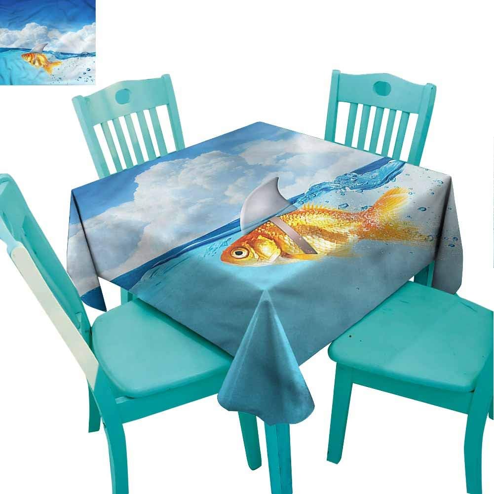 Zara Henry Shark Deep Dream Tablecloths Goldfish with Shark Fin Table Party Tablecloth W60 xL60