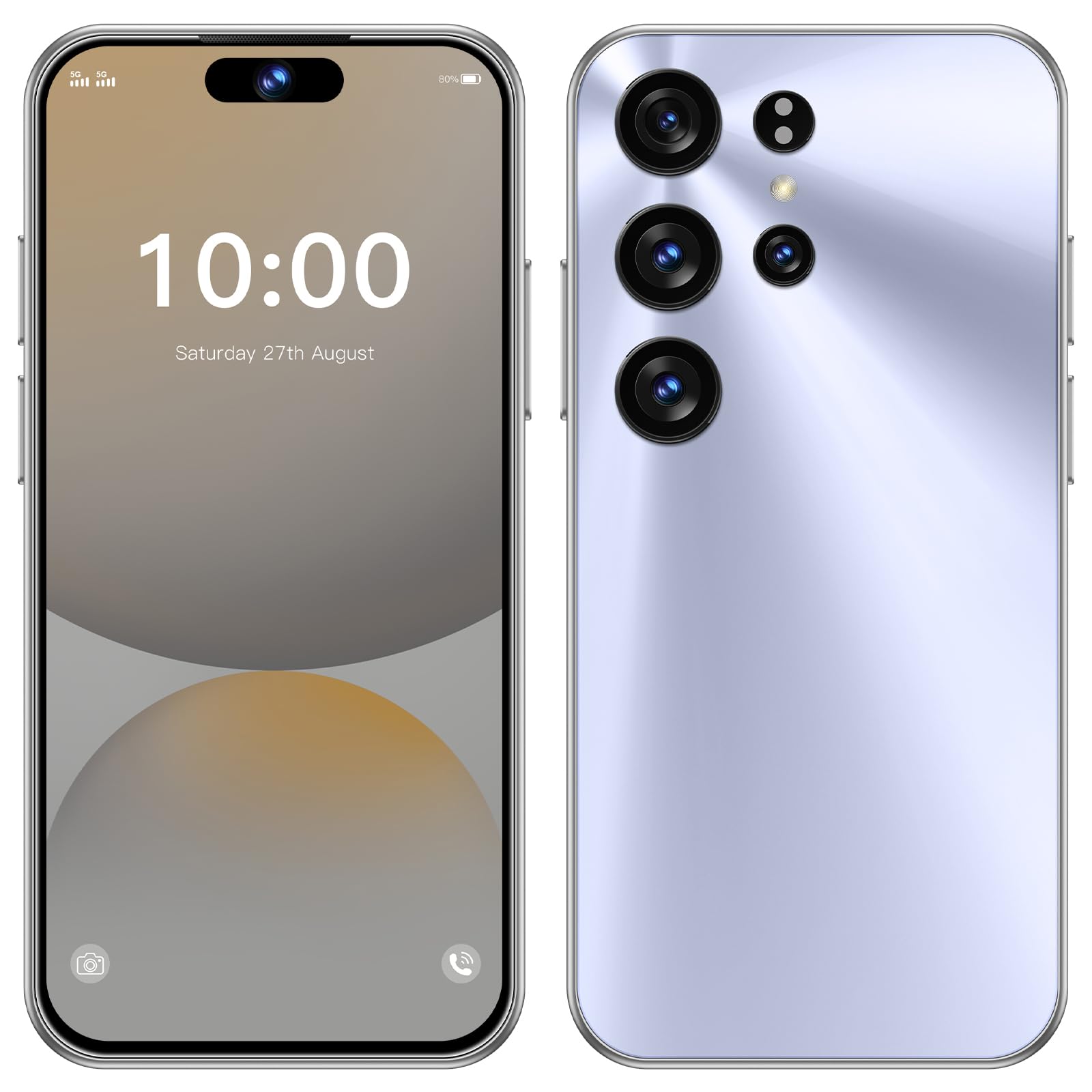 4G mini smartphone for kids 4-inch Incell HD Screen, 2600 mAh Big Battery, Dual SIM Dual Camera 5+8MP, Face Unlock 4G no contract phone (Light blue)