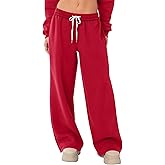 LOMON Wide Leg Sweatpants Women Fleece Sweat Pants Fall Spring Clothes 2026 Teen Girl Baggy Jogger Sweatpant with Pockets