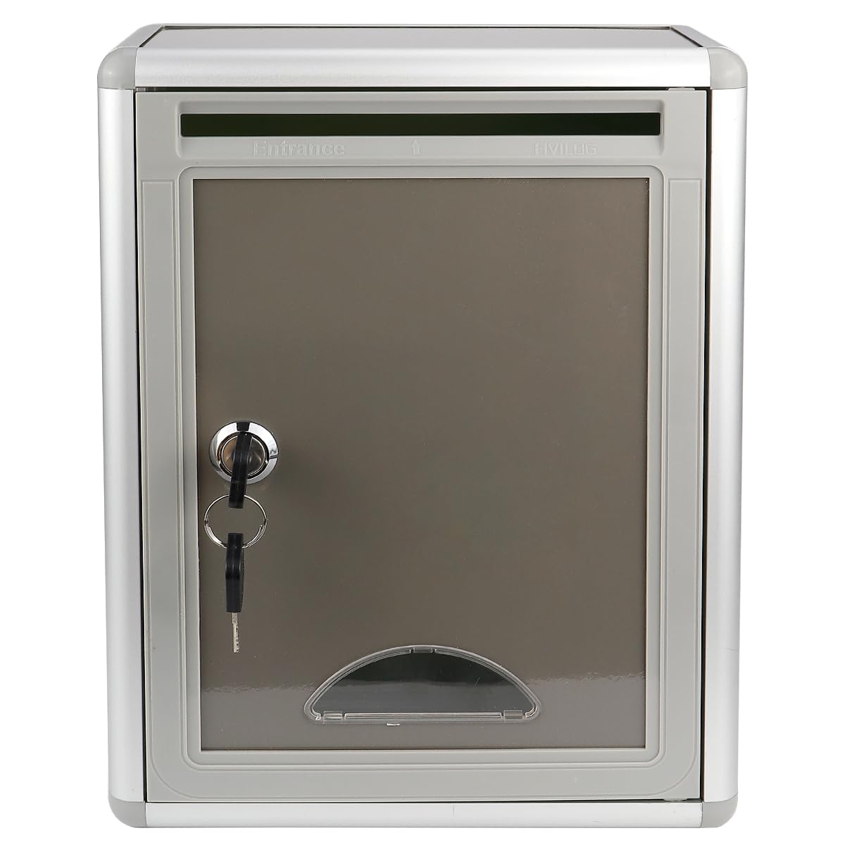 ZJIVQO Lockable Suggestion Box - Wall Mounted or Countertop Ballot Comment Box with Lock