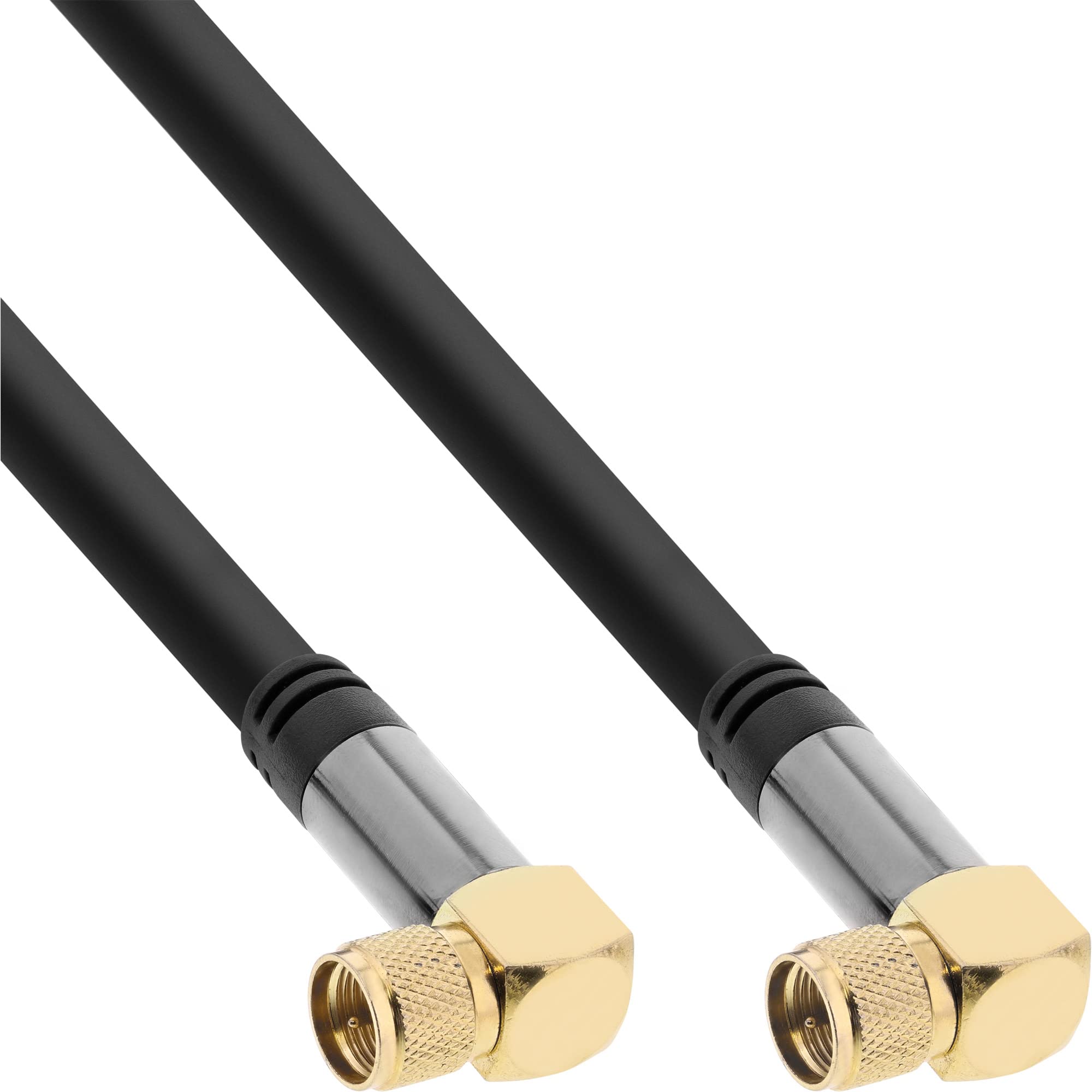 InLine 69105g 5 m Cable F Black or Grey – COAXIAL CABLE, COAXIAL (F, F, Gold, Curve, Curve, 5 M)