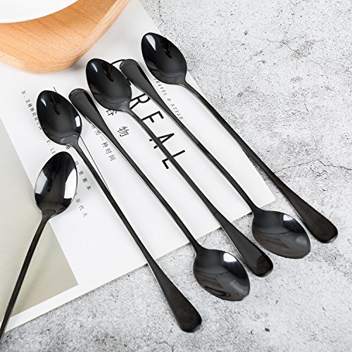 image for Dhrbsx Long-handled ice tea spoon, cocktail stir spoons, stainless ste