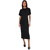 Vince Women's Short Sleeve Side Rouche Dress