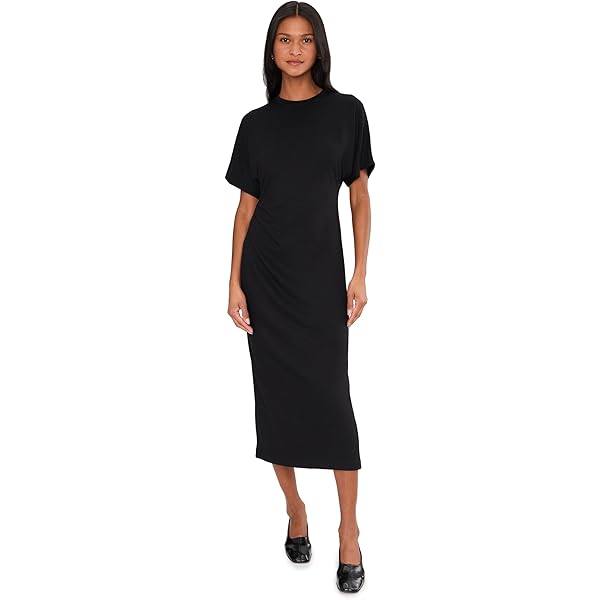 Vince Women's Short Sleeve A-Line Short Dress, Black, XX-Small at Amazon  Women's Clothing store