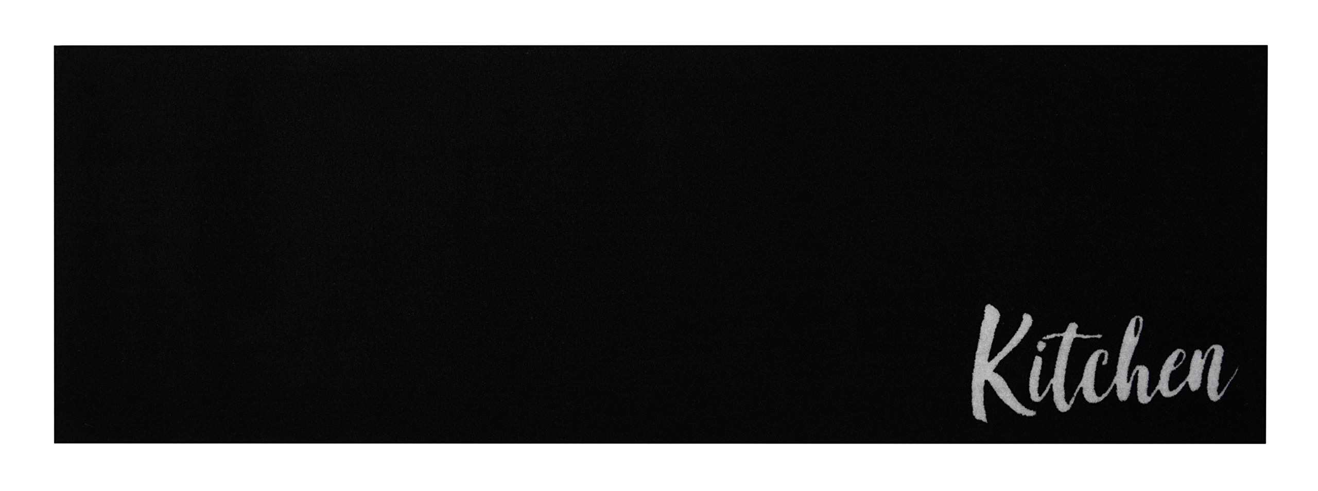 Zala Living Cook & Clean Runner - Non-Slip Rug Runner Flat Weave Short Pile Rug Kitchen Rug Washable Kitchen Runner Kitchen for Hallway, Kitchen, Living Room - Black White, 50 x 150 cm