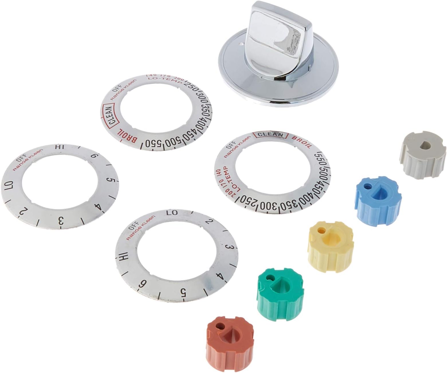 Range Kleen 8121 Electric Range and Oven Replacement Knob Kit, Chrome