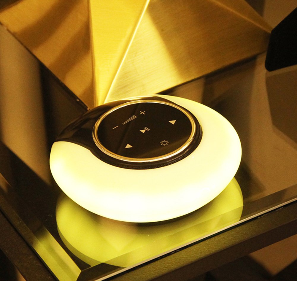 Speaker Lamp, LK&smart Portable Wireless Double Horn Bluetooth Speaker lamp, 360°Surround Sound, night light (New Design)
